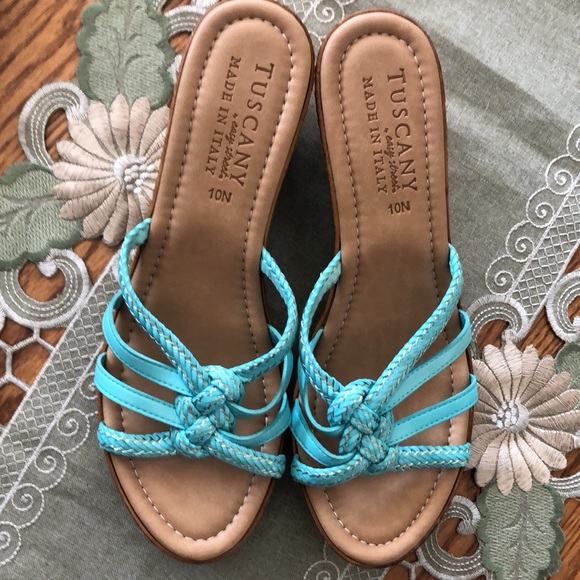 Tuscany by Easy Street Mint Green Sandals 10N New! - Picture 2 of 8